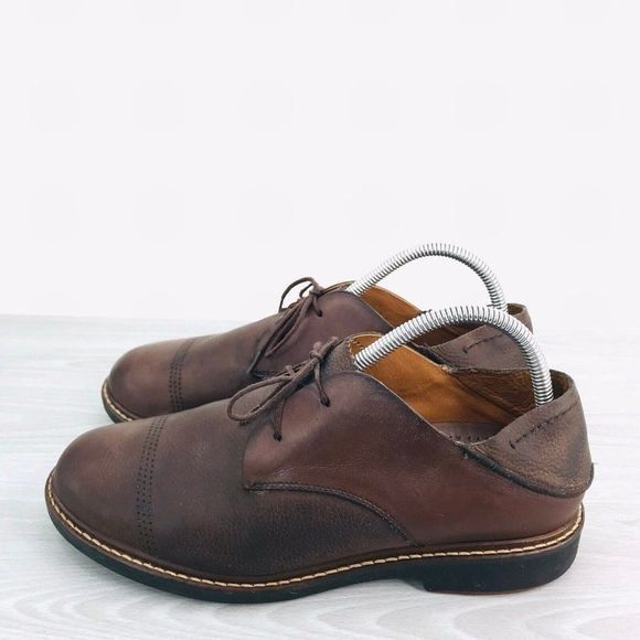 OluKai Walino Mens Size 8 M Brown Leather Distressed Work Dress‎ Shoes 10257 main image 7
